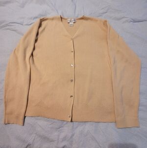 Casual Corner Yellow Cardigan Sweater